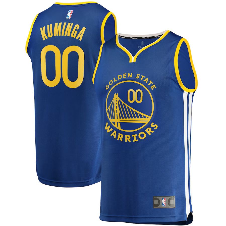 Men Golden State Warriors #00 Jonathan Kuminga Fanatics Branded Royal Fast Break Replica NBA Jersey->golden state warriors->NBA Jersey